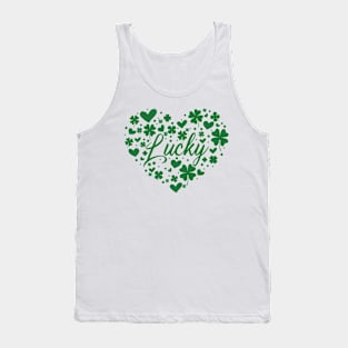 St Patricks Day Lucky Heart Tank Top